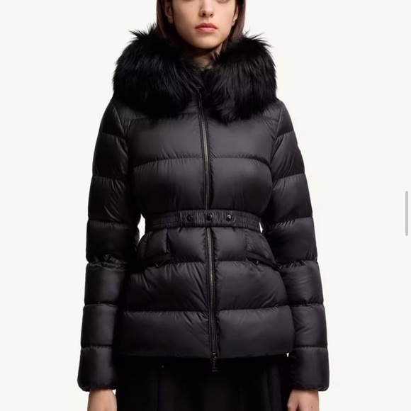 Moncler Jackets & Blazers - Moncler Boed Black Puffer Jacket with Fur Collar